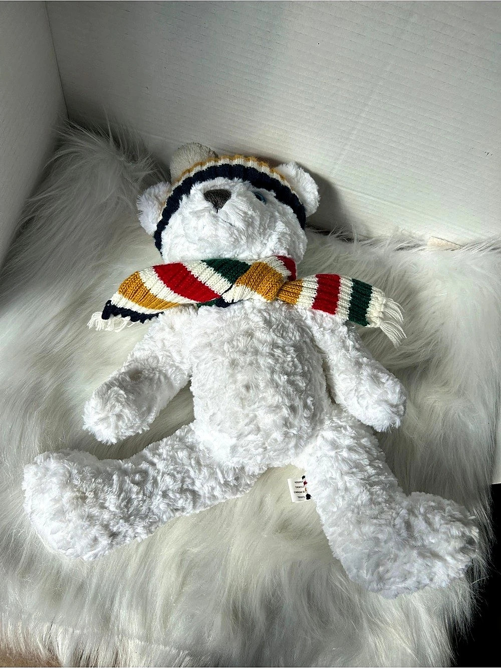 Hudson's Bay Company Striped Holiday Bear Plush - Picture 3 of 6